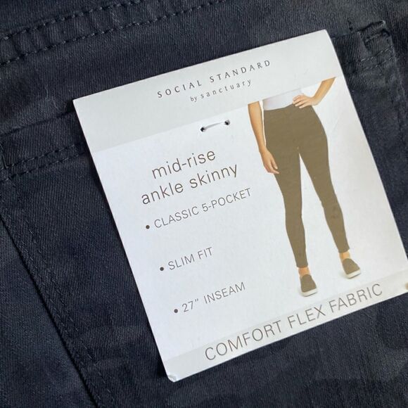 Social Standard by Sanctuary Jeans New Camo Mis Rise Ankle Skinny Womens Size 16 - Picture 8 of 11